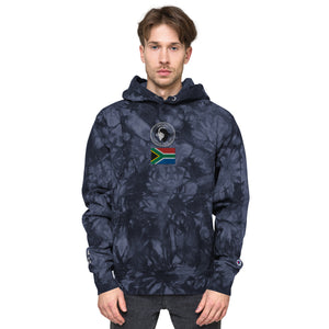 Kwalata Safaris Logo Flag Unisex Champion tie-dye hoodie